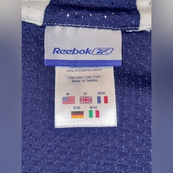 Vintage REEBOK Y2K navy blue&white 2 pcs set tracksuit Jacket&pants Sz Medium - Picture 8 of 16